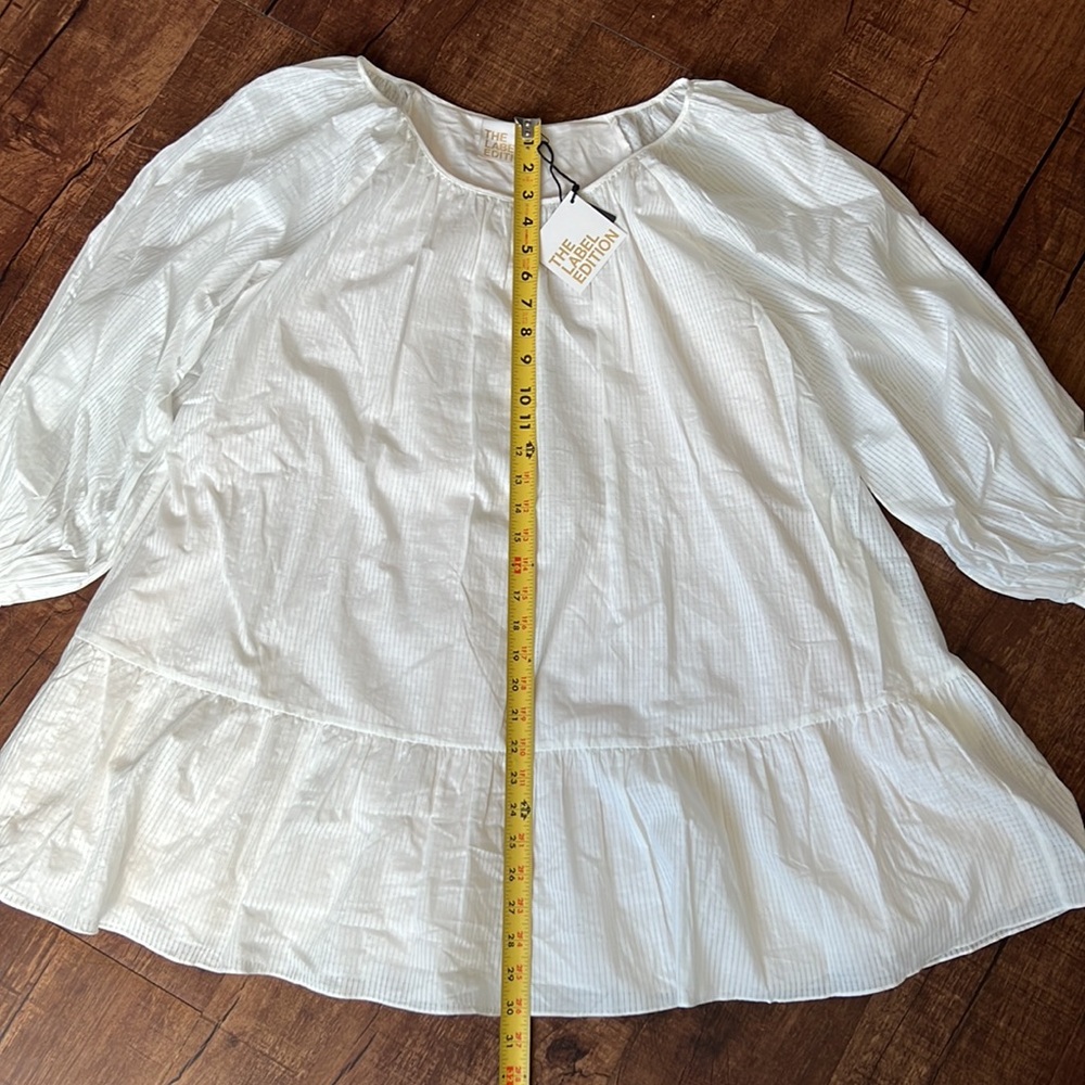NEW with tag The Label Edition white flowy big sleeves dress cute feminine comfy - Picture 11 of 11